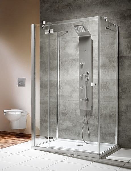Прямоугольные однодверные душевые кабины  Almatea KDJ+S/2L 90*90R*90 арт.31522-01-01R2 - фото 41450