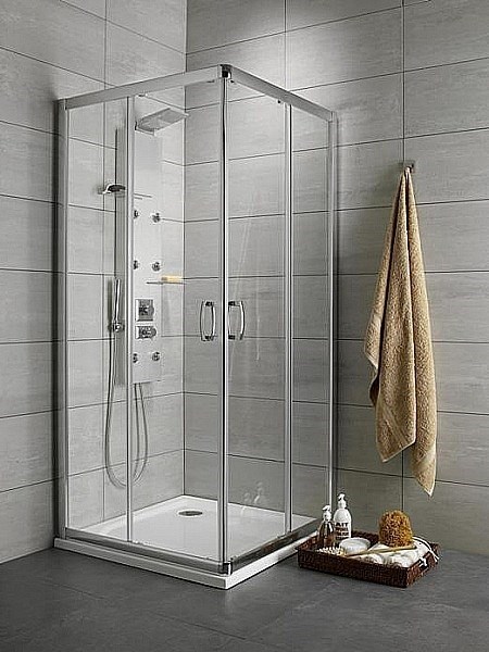 Квадратные  двухдверные душевые кабины Premium Plus C арт.30463-01-05N графит - фото 41609