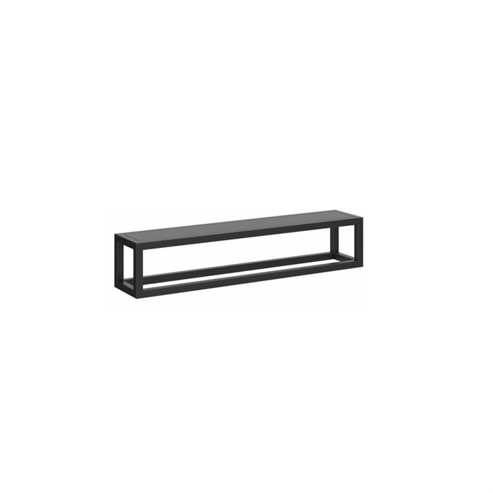 PL.N.sh.55\BLK Полка PLAZA Next металлическая с крышкой 55см, цвет черный матовый - фото 63199
