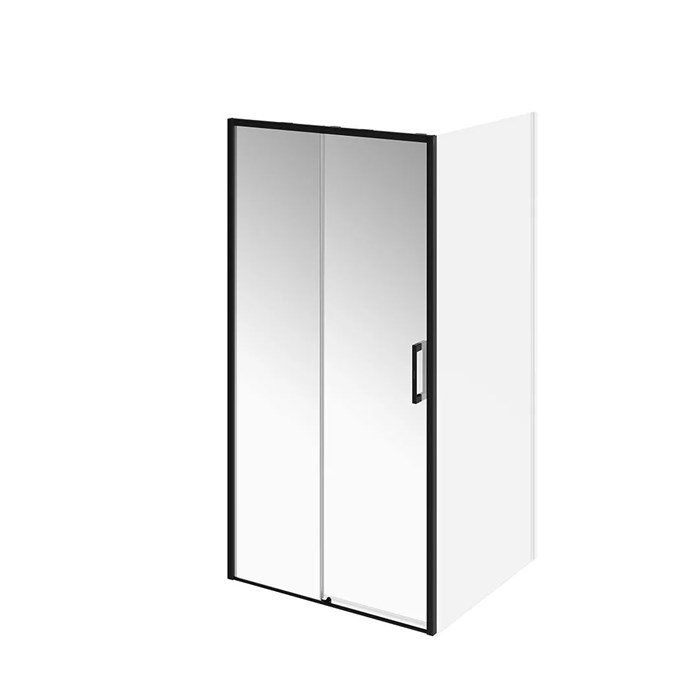 LN.100.SD.BLK.M Душевая дверь LINDO, раздвижная с функцией soft close, 100х195, матовый черный - фото 87833