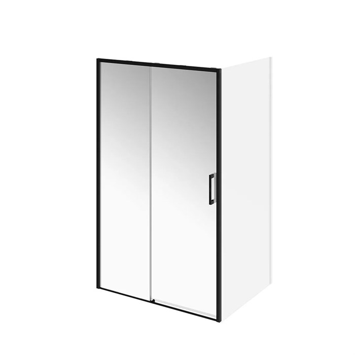 LN.120.SD.BLK.M Душевая дверь LINDO, раздвижная с функцией soft close, 120х195, матовый черный - фото 87840