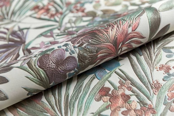 KM5903 Обои виниловые Джангл мотив, светлый цветной (1, Т E) - фото 89819