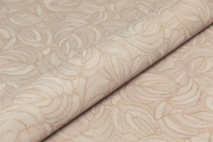 KM8613 Обои виниловые Мираж,  база универсальная,бежевый, листья (1, Т A) смещённая стыковка - фото 89881