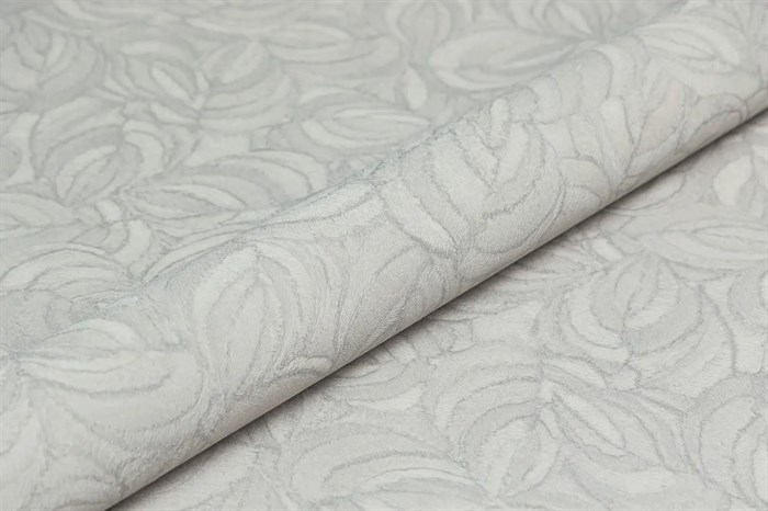 KM8614 Обои виниловые Мираж,  база универсальная,серый, листья (1, Т A) смещённая стыковка - фото 89886