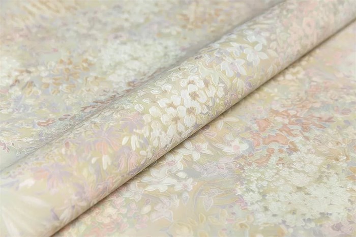 KM7508 Обои виниловые Апрель мотив-2, цветной светлый 1,06х10 (1, Т G) прямая стыковка - фото 90322