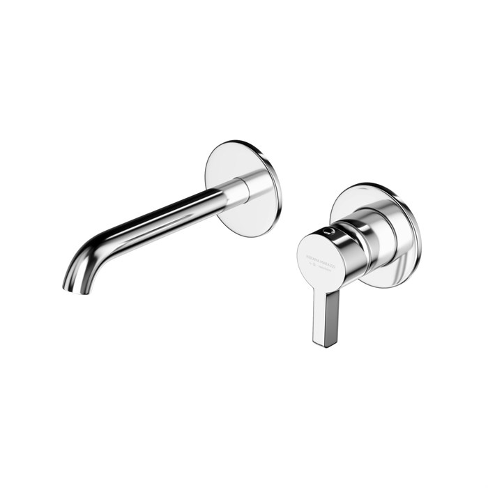 71028KM.21.018 Смеситель для раковины Linea/Линеа/Линеа однорычажный, настенный c внутр.частью, хром - фото 90393