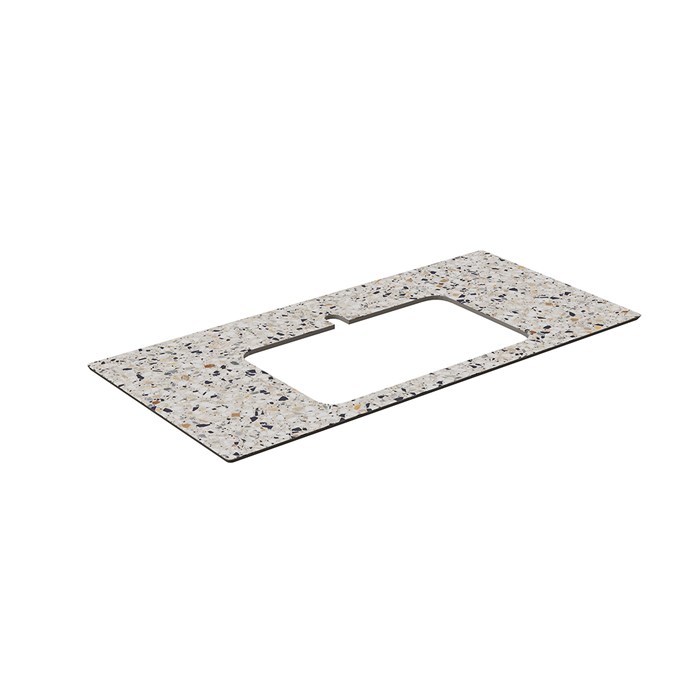 KM6012G0471RP100Ir2 Столешница для полувстраиваемых раковин Бричиола 100, белый натуральный - фото 90428