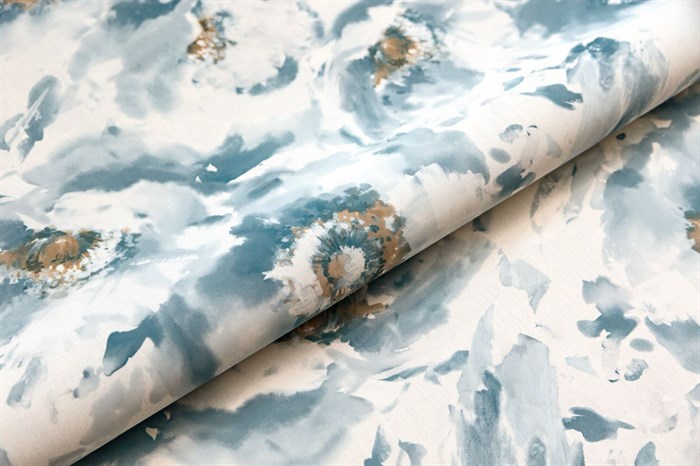 KM8717 Обои виниловые Легато мотив,голубой 1,06х10 (1, Т A) прямая стыковка - фото 90573