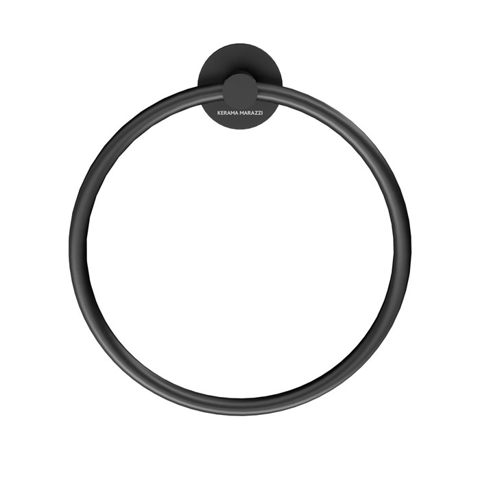 IS.04.KM.BLK.M Полотенцедержатель кольцевой Isola/Изола настенный, черный матовый - фото 90786