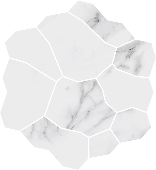 KMD2HID019BR Декор Марсель наборный белый глянцевый обрезной 31,5x34,2x0,9 - фото 91167