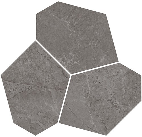 KMD2HID023BR Декор Марсель наборный серый глянцевый обрезной 26,5x25,5x0,9 - фото 91168