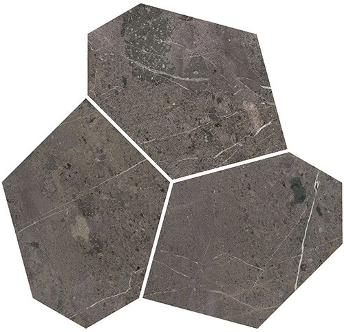 KMD2HID024BR Декор Марсель наборный коричневый глянцевый обрезной 26,5x25,5x0,9 - фото 91169