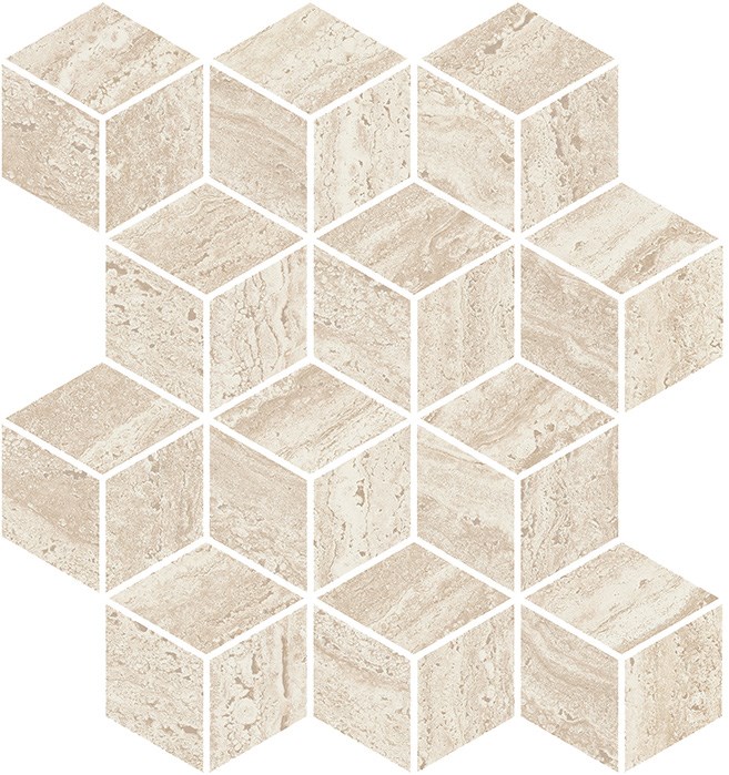 KMD2MSM015BR Декор Про Травертин мозаичный бежевый светлый матовый обрезной 34,5x37x0,9 - фото 91213