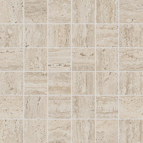 KMD2MSA008GR Декор Про Травертин мозаичный бежевый светлый матовый обрезной 30x30x0,9 - фото 91341