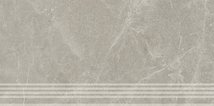 KM6060G0501RGRF Ступень фронтальная Эстерель серый светлый матовый обрезной 30x60x0,9 - фото 91404