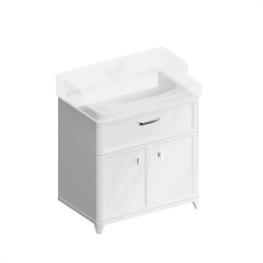 {{photo.Alt || photo.Description || 'PO.M.80.1/WHT Тумба POMPEI напольная с ящиком и дверцами 80, белая глянцевая'}}