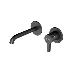 {{photo.Alt || photo.Description || '71028KM.01.093 Смеситель для раковины Linea/Линеа/Линеа однорычажный, настенный c внутр.частью, черный матовый'}}