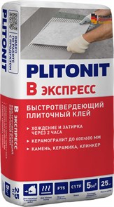 {{photo.Alt || photo.Description || 'PLITONIT В экспресс (Вб) быстротвердеющий клей, класс С1ТF, 25 кг'}}