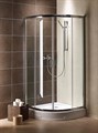 Полукруглые двухдверные душевые кабины Premium Plus A арт.30423-01-05N графит - фото 41624