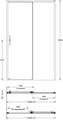VE.120.SD.BLK.M Душевая дверь Vetro/Ветро, раздвижная, 120х195, матовый черный - фото 57469