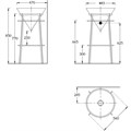 CO.44\BLK.M Метал.структура CONO 44 см, цвет: черный матовый - фото 62687