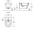PLM.bidet.02 Биде Plaza Modern/Плаза Модерн подвесное, белый глянцевый - фото 64333
