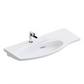 RV.wb.100Lh Раковина Riva/Рива мебельная левая с крепежом 100, белая глянцевая - фото 64456