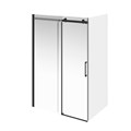 CT.140.1/2.SD.BLK.M Душевая дверь Cristallo/Кристалло, раздвижная с функцией плавного открывания и закрывания, 140х210, матовый черный, упаковка 1/2 - фото 75909