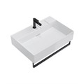 LO.wb.70.1 Раковина Logica/Лоджика мебельная\подвесная с одним отверстием 70, белая глянцевая - фото 76295