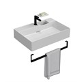 LO.wb.70.1 Раковина Logica/Лоджика мебельная\подвесная с одним отверстием 70, белая глянцевая - фото 76299