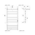 Полотенцесушитель электрический Меркурий PN83856PB П5 500x600 с полкой, диммер справа, черный - фото 82124