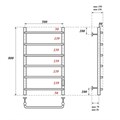 Полотенцесушитель электрический Ника PN08858 П6 500x800 диммер справа, хром - фото 82700