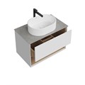 PLB.M.80.1/WHT.V Тумба PLAZA Modern подвесная 80, 1 ящик + полка, белая глянцевая - фото 83568