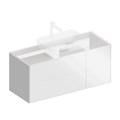 PLB.M.120.3/WHT.V Тумба PLAZA Modern подвесная 120, 3 ящика, белая глянцевая - фото 83606