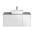 PLB.M.120.3/WHT.V Тумба PLAZA Modern подвесная 120, 3 ящика, белая глянцевая - фото 83609