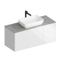 PLB.M.120.3/WHT.V Тумба PLAZA Modern подвесная 120, 3 ящика, белая глянцевая - фото 83610