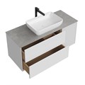 PLB.M.120.3/WHT.V Тумба PLAZA Modern подвесная 120, 3 ящика, белая глянцевая - фото 83611