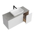 PLB.M.120.3/WHT.V Тумба PLAZA Modern подвесная 120, 3 ящика, белая глянцевая - фото 83612