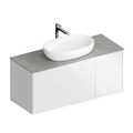 PLB.M.120.3/WHT.V Тумба PLAZA Modern подвесная 120, 3 ящика, белая глянцевая - фото 83613