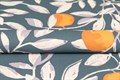 KM8503 Обои виниловые Шафран мотив,синий,  апельсины 1,06х10 (1, Т A) прямая стыковка - фото 84140