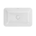 PLR.wb.55q Раковина Plaza/Плаза накладная 55, прямоугольная, белая глянцевая - фото 87335