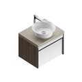 MOD.60.1+1/AR Тумба MODULA подвесная 60 с ящиком 1+1, арабика - фото 87344