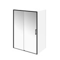 LN.140.SD.BLK.M Душевая дверь LINDO, раздвижная с функцией soft close, 140х195, матовый черный - фото 87846