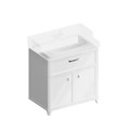 PO.M.80.1/WHT Тумба POMPEI напольная с ящиком и дверцами 80, белая глянцевая - фото 87927