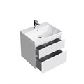 CUB.60.2/WHT.M Тумба Cubo/Кубо подвесная с ящиками 60, белая матовая - фото 88002