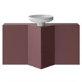 KMCACb50MMp0 Тумба-модуль Caravan/Караван под раковину со столешницей без боковин, подвесная 50, нажимное открывание, марокканский гранатовый - фото 88338