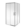 LN.100.SSD.CR Душевой уголок Lindo/Линдо раздвижной с функцией плавного открывания и закрывания, квадратный,100х100х195, хром - фото 88796