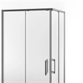 LN.100.SSD.CR Душевой уголок Lindo/Линдо раздвижной с функцией плавного открывания и закрывания, квадратный,100х100х195, хром - фото 88799