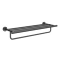 IS.06.KM.BLK.M Полка для полотенец Isola/Изола настенная, черный матовый - фото 90793